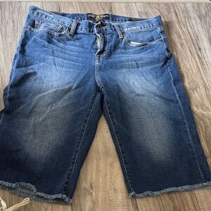 Blue Denim Women's Jeans Shorts lucky 🍀 brand Sz 12/31 Aubrey Bermuda